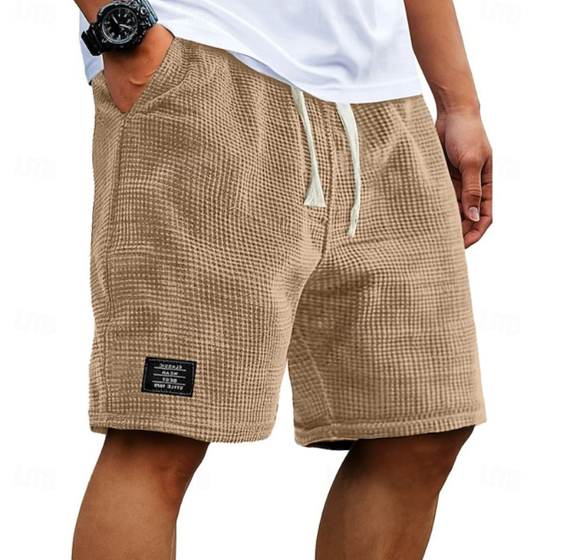 Mens Casual Waffle Shorts