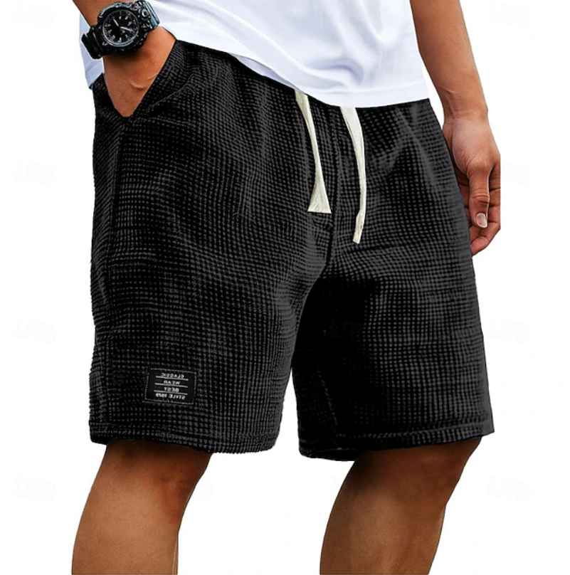Mens Casual Waffle Shorts