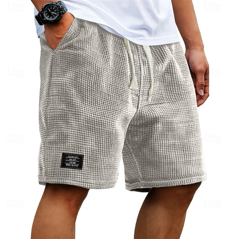 Mens Casual Waffle Shorts