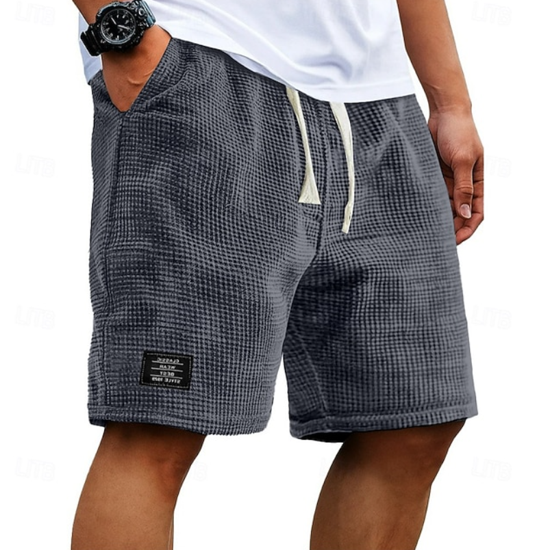 Mens Casual Waffle Shorts