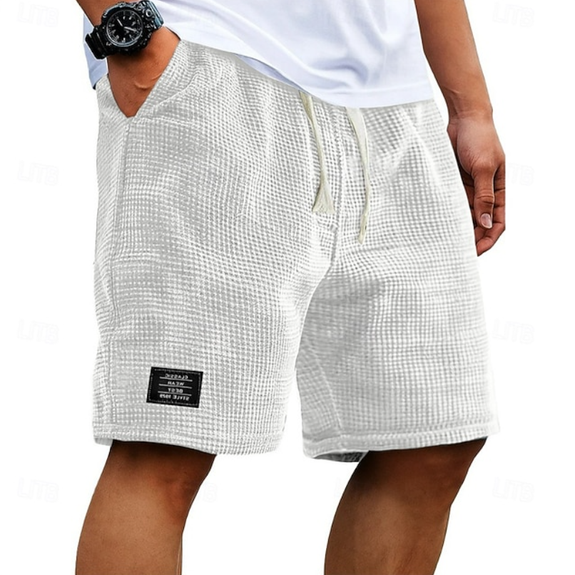 Mens Casual Waffle Shorts
