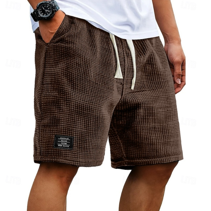 Mens Casual Waffle Shorts