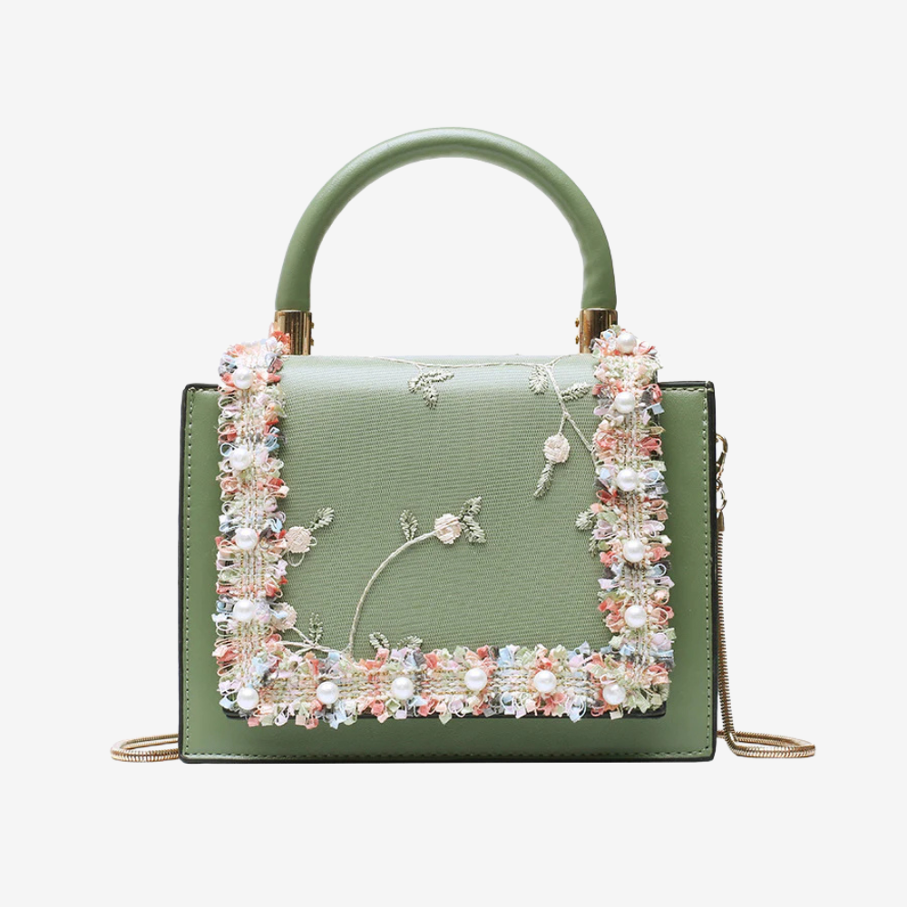 The Bridget Mini Lace Detail Vegan Leather Handbag