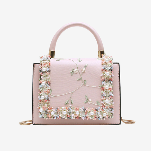 The Bridget Mini Lace Detail Vegan Leather Handbag