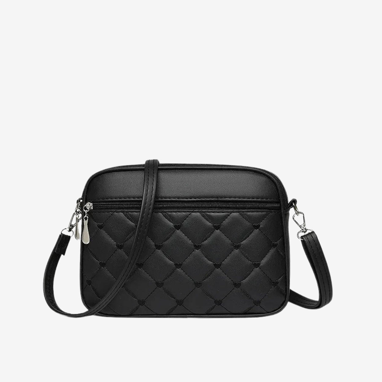 The Erica Silver-Tone Vegan Leather Crossbody Bag