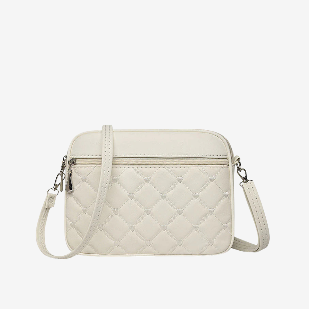 The Erica Silver-Tone Vegan Leather Crossbody Bag