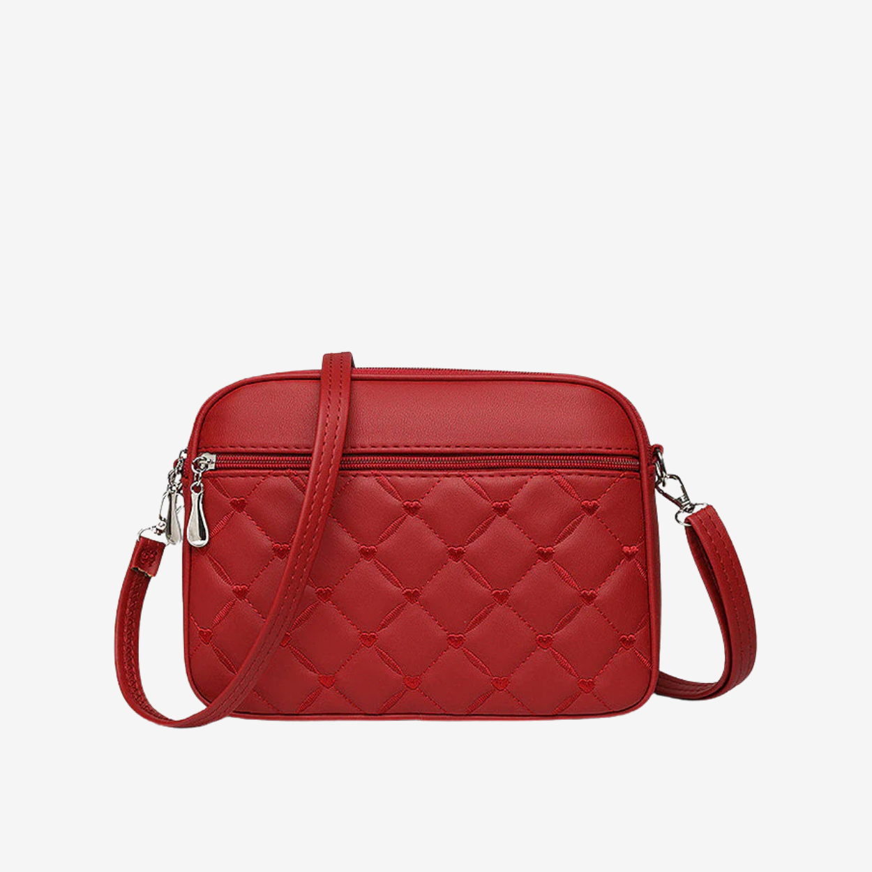 The Erica Silver-Tone Vegan Leather Crossbody Bag