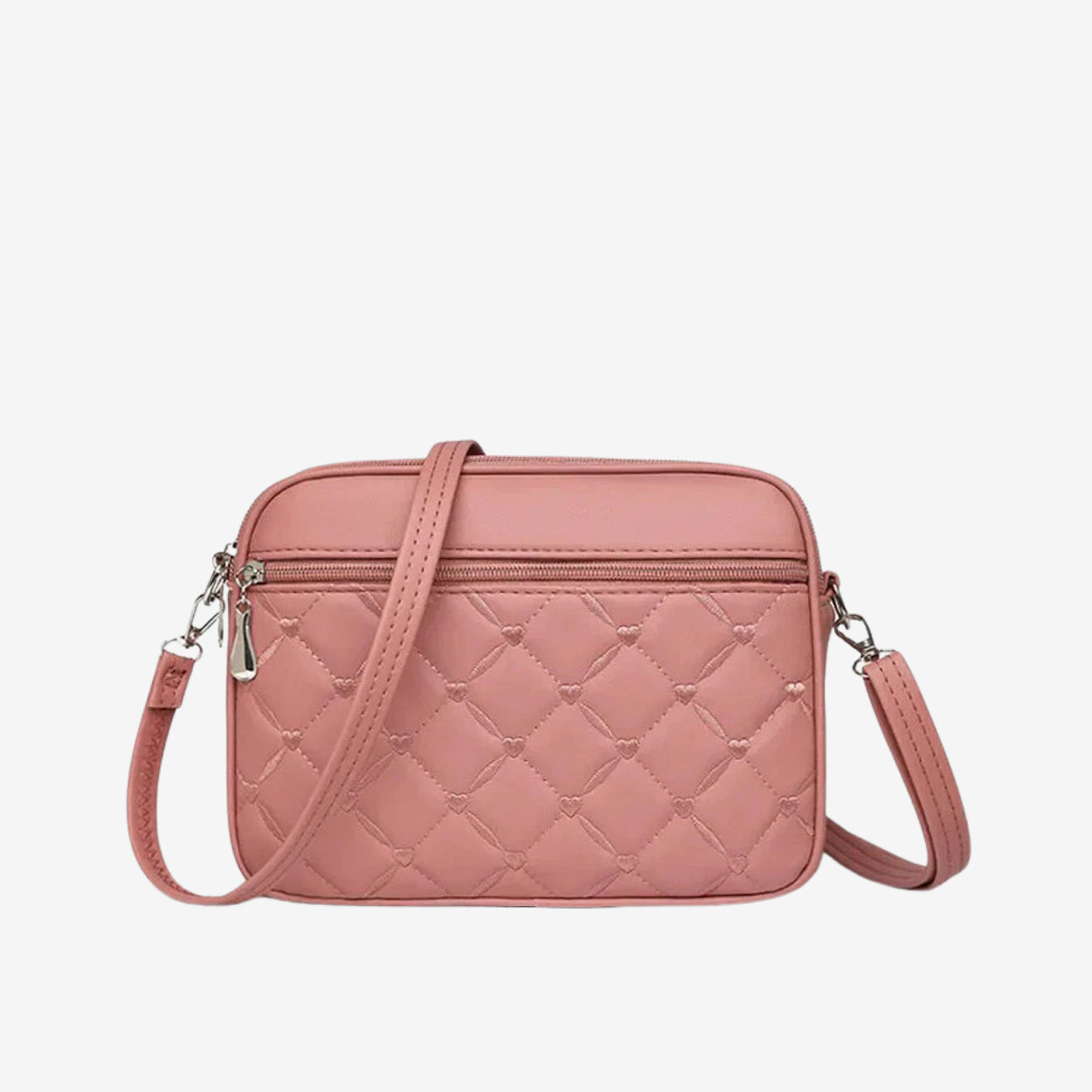 The Erica Silver-Tone Vegan Leather Crossbody Bag