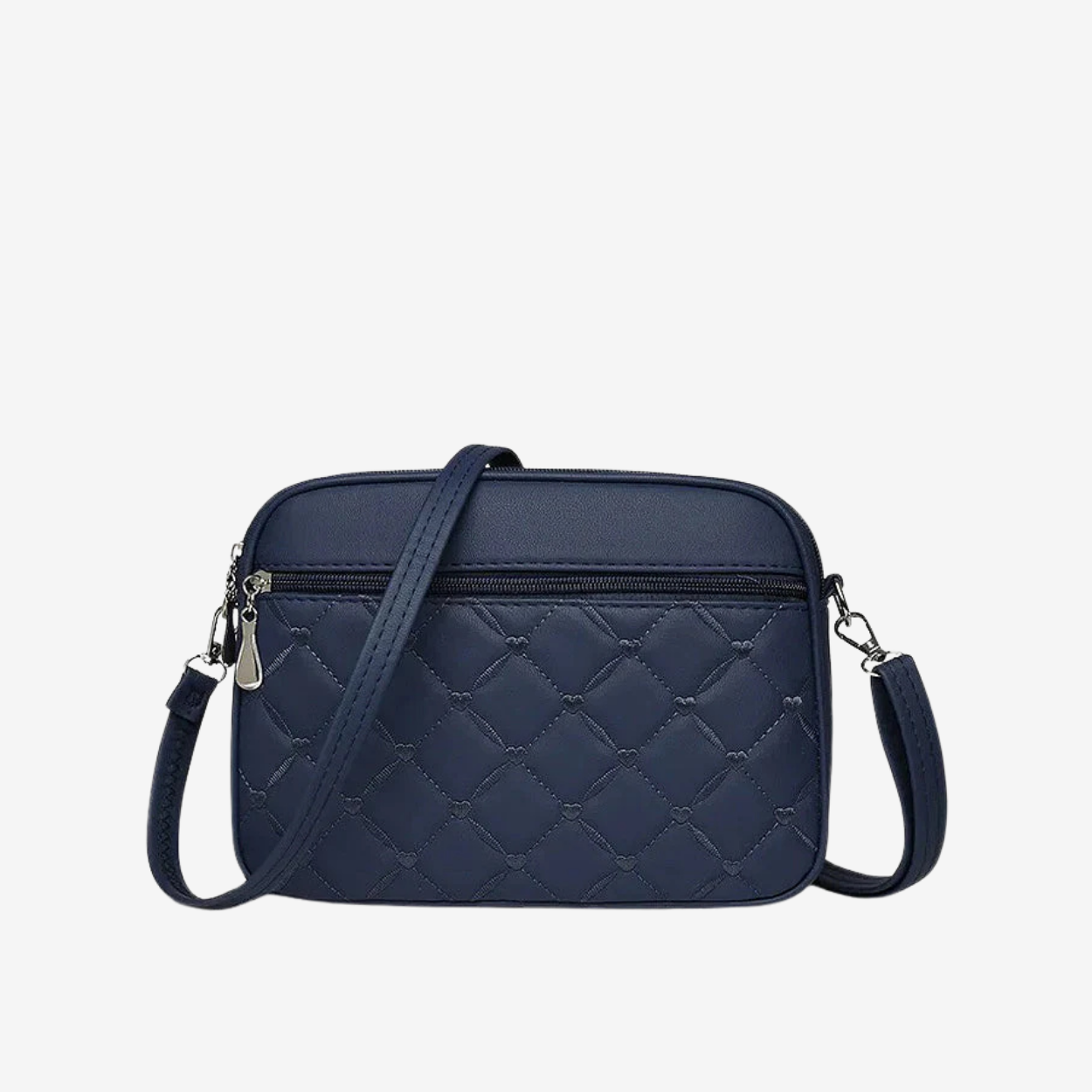 The Erica Silver-Tone Vegan Leather Crossbody Bag