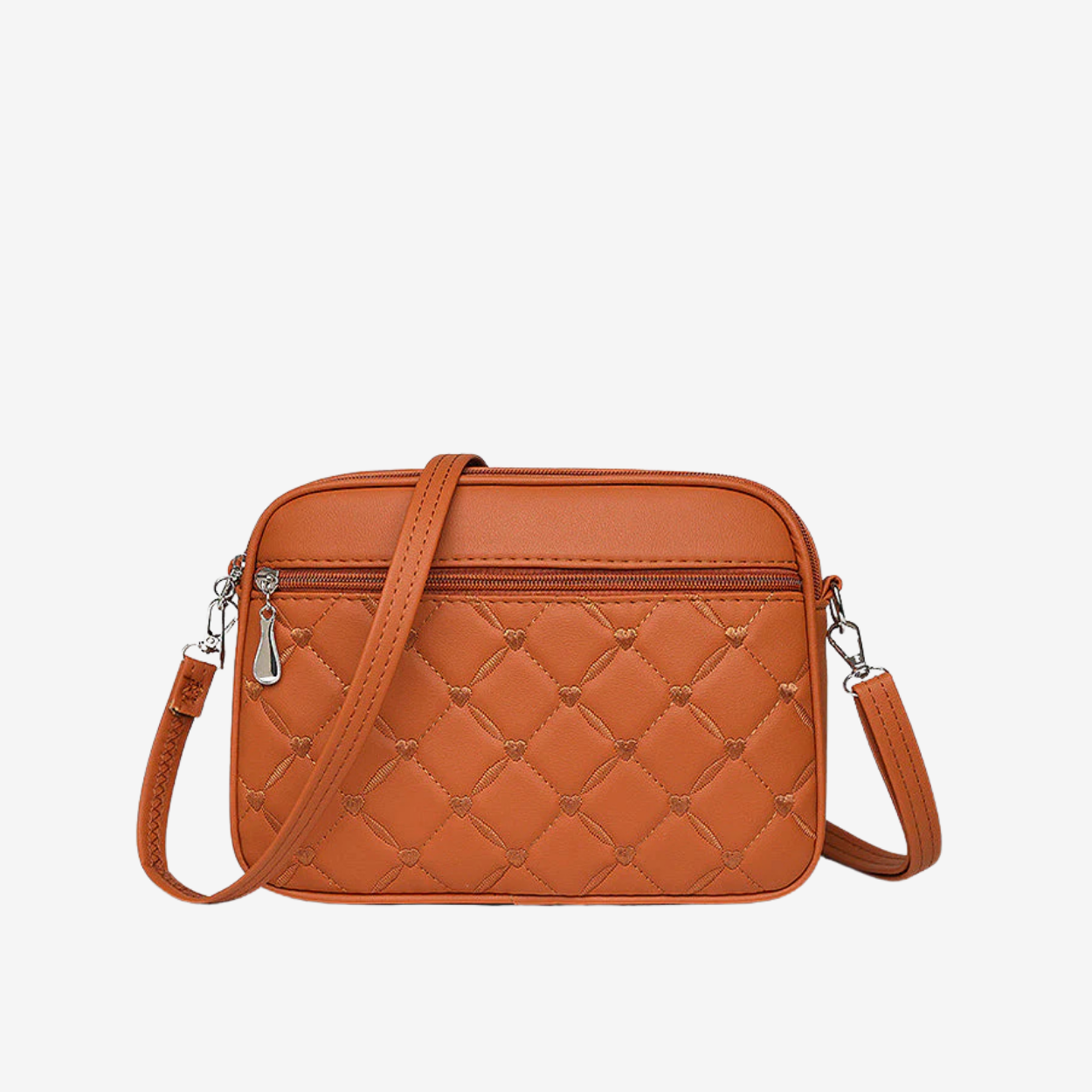 The Erica Silver-Tone Vegan Leather Crossbody Bag