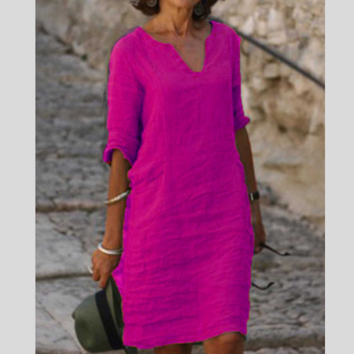 Womens V Neck Dress