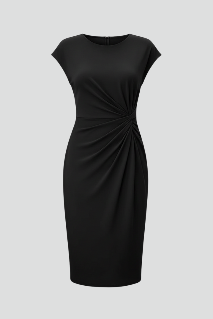 Womens Round Neck Knee Length Dress