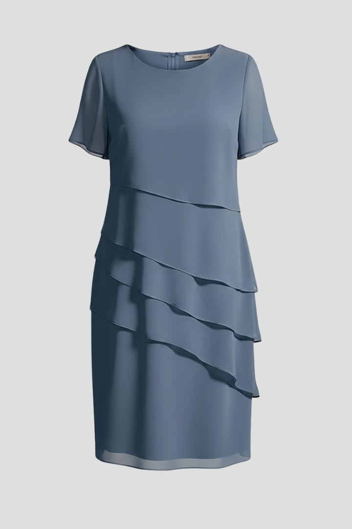 Womens Short Sleeve Knee Length Dress