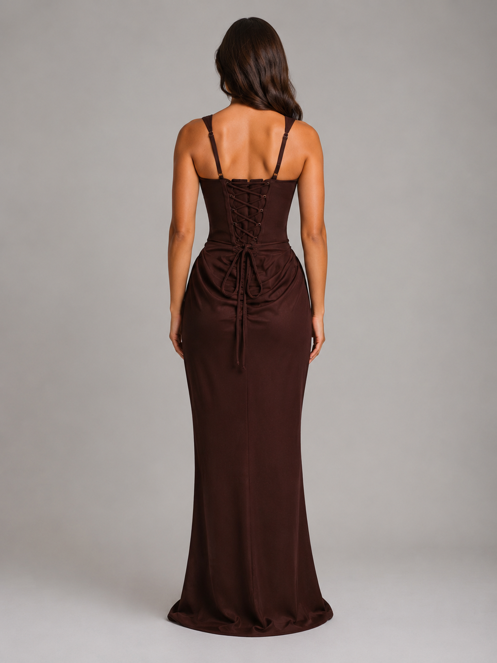Womens Square Neck Bodycon Maxi Dress