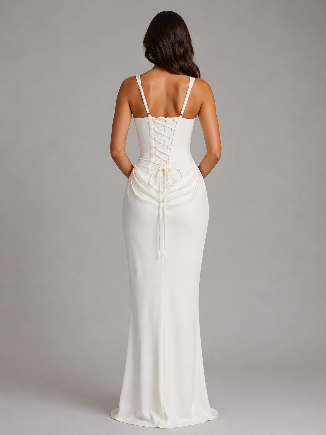 Womens Square Neck Bodycon Maxi Dress
