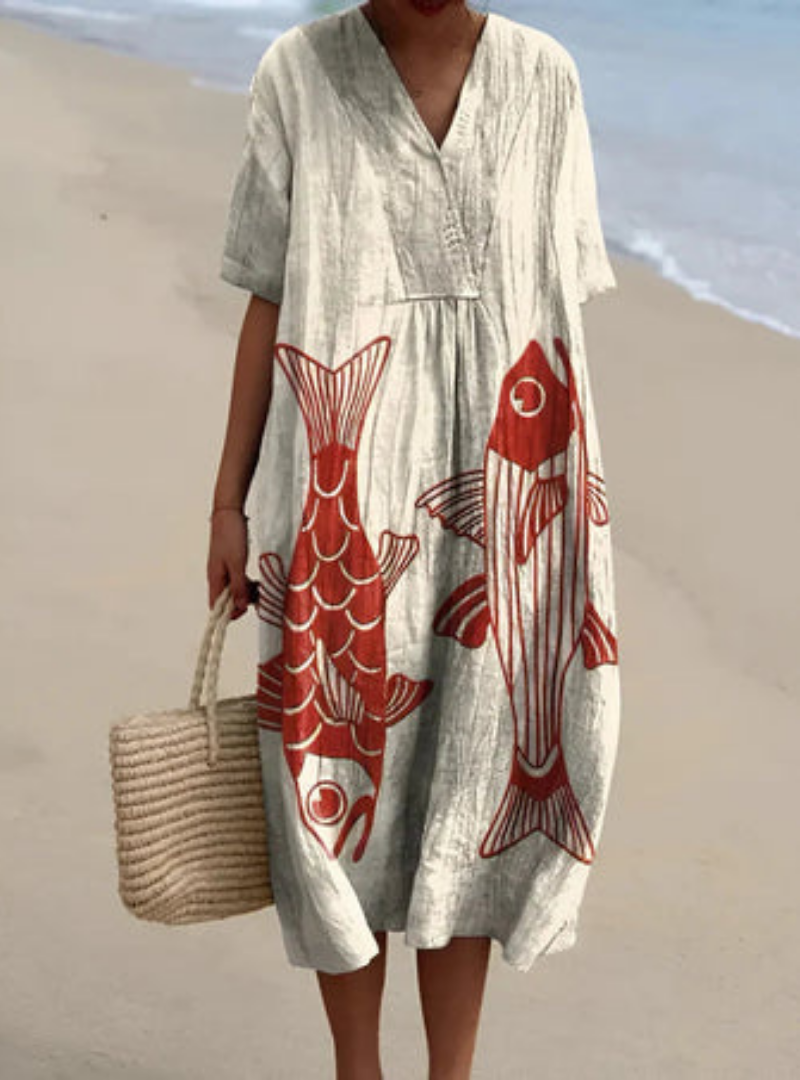 Womens Flowy Printed Dress