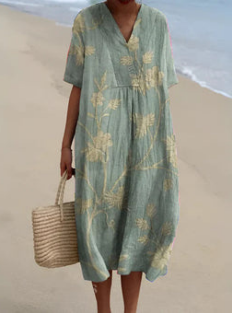 Womens Flowy Printed Dress