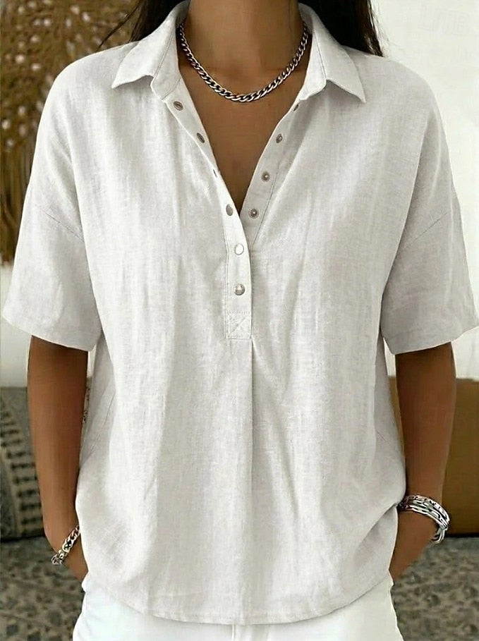 Womens Casual Button Front Shirt