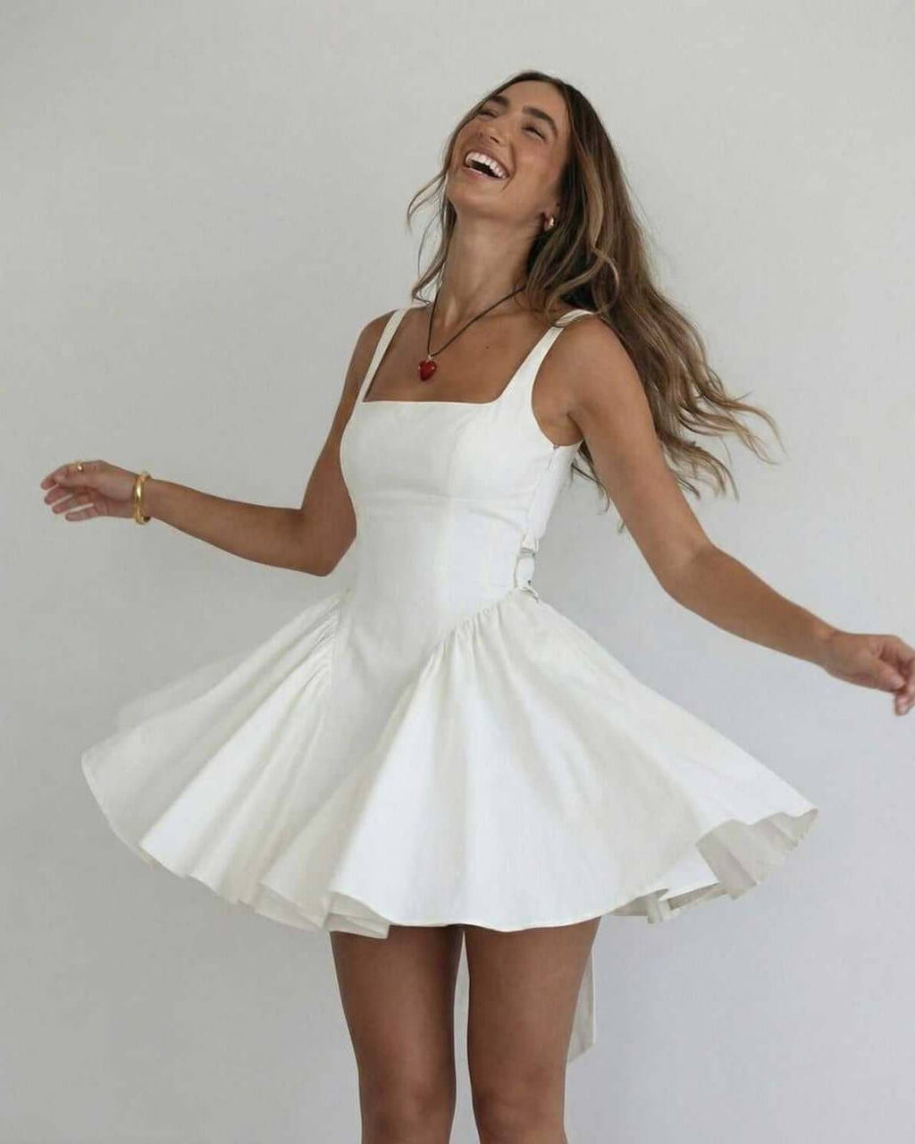 Womens A Line Mini Dress Square Collar