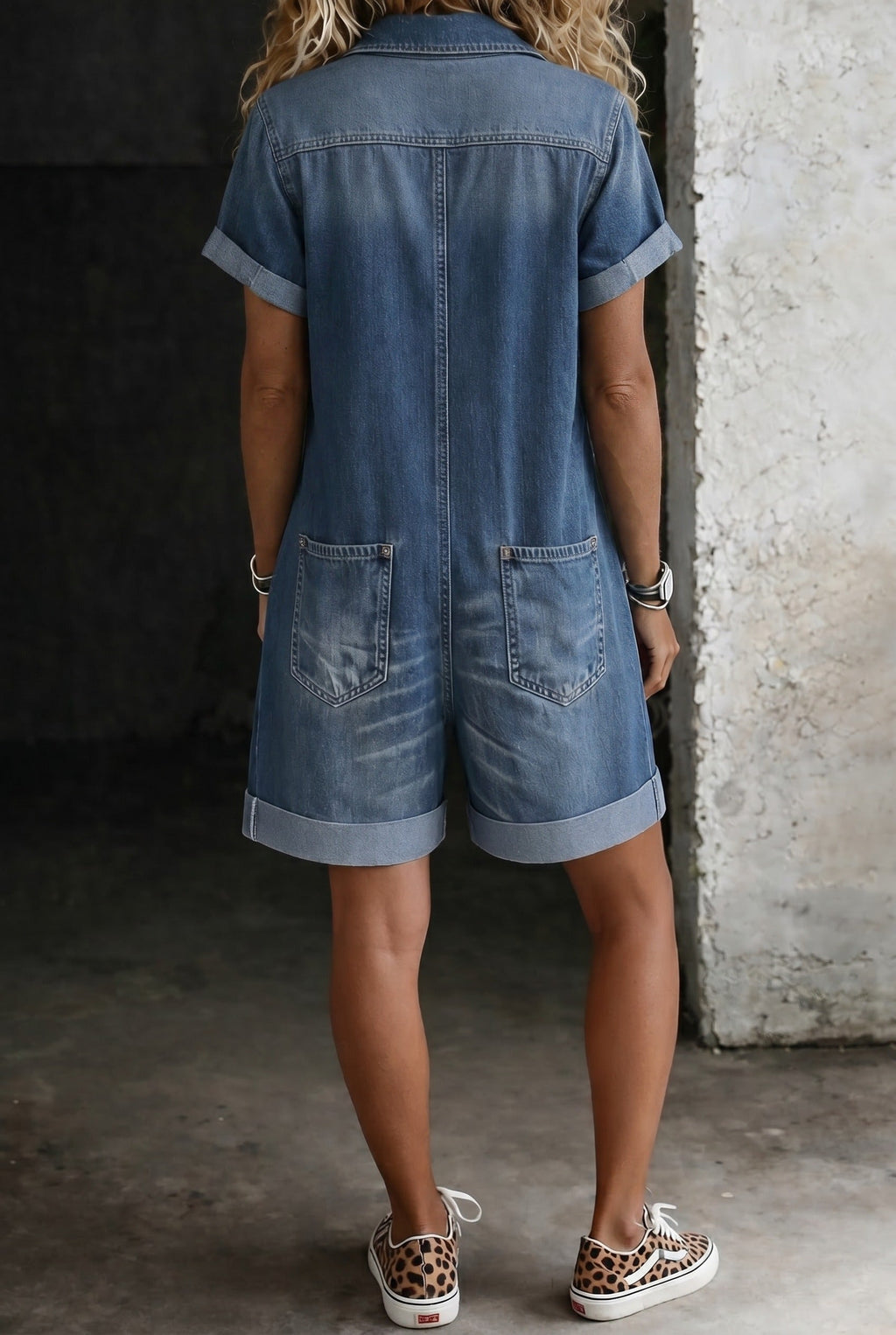 Womens Casual Short Jumpsuit