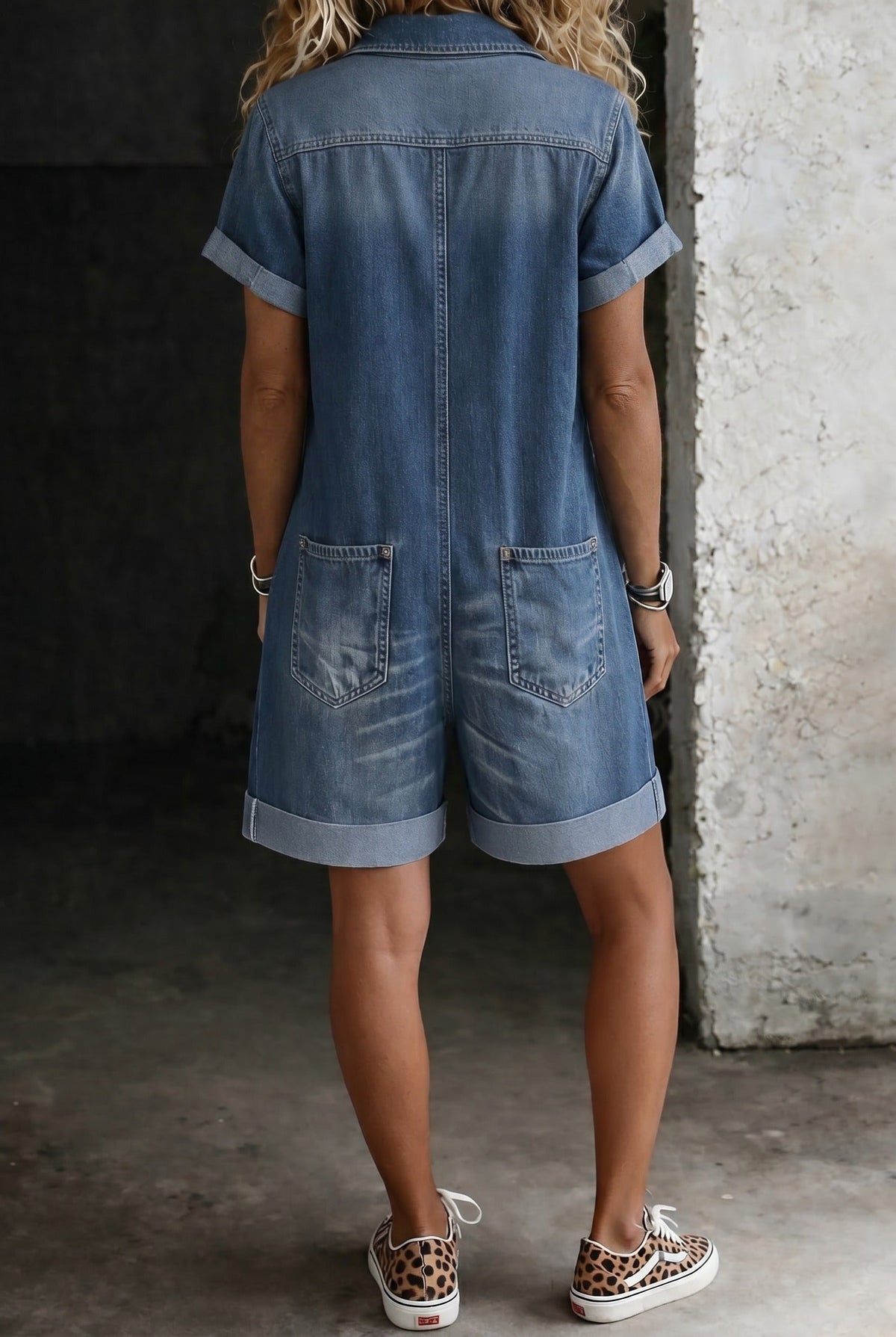Womens Casual Short Jumpsuit