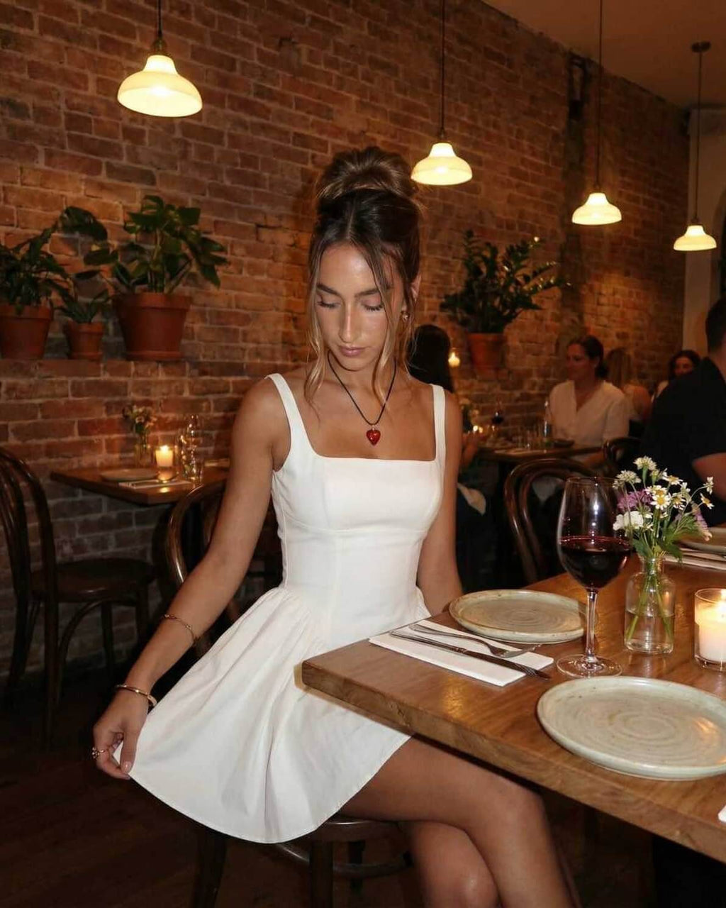 Womens A Line Mini Dress Square Collar