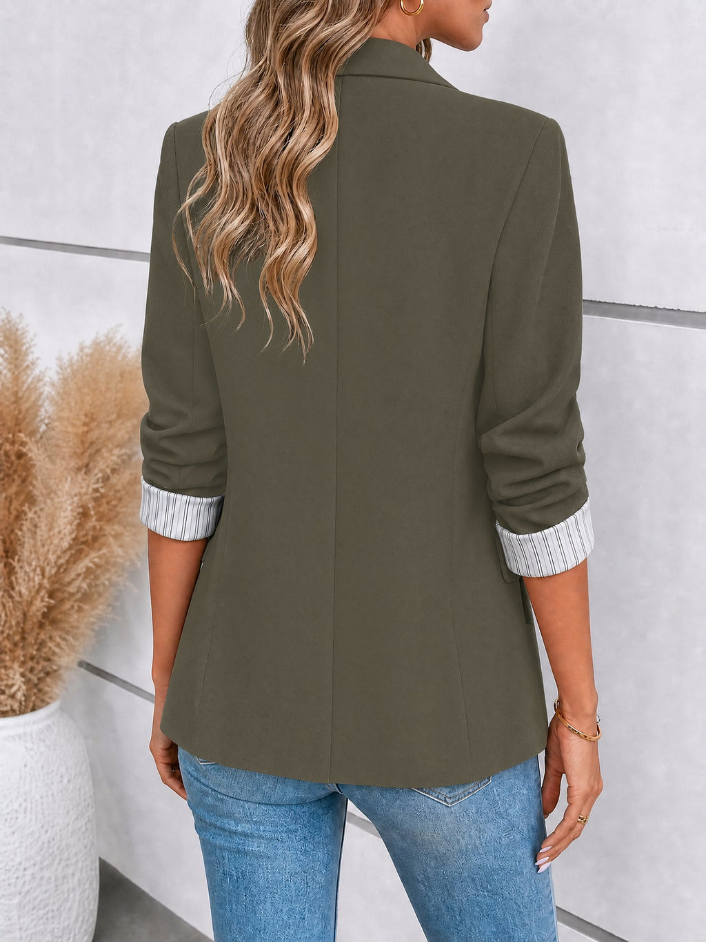 Womens Notched Lapel Blazer