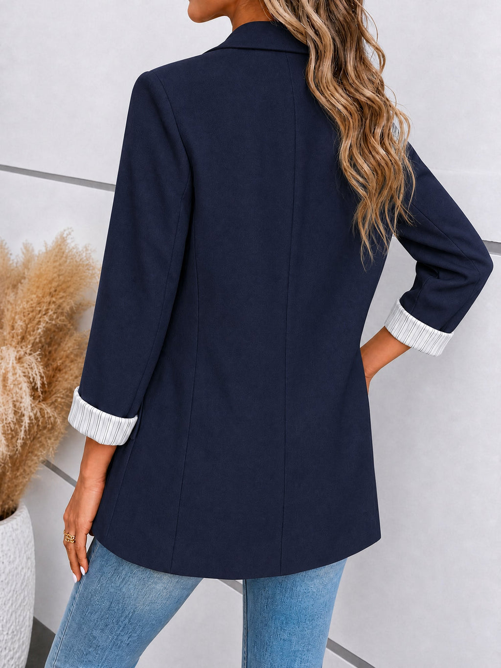 Womens Notched Lapel Blazer