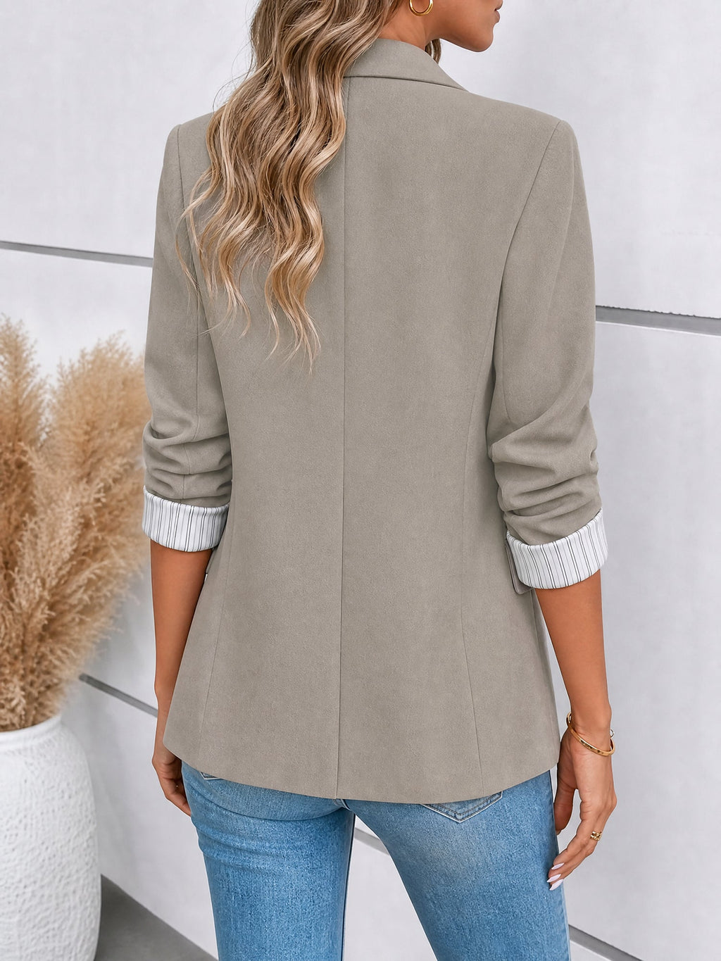 Womens Notched Lapel Blazer