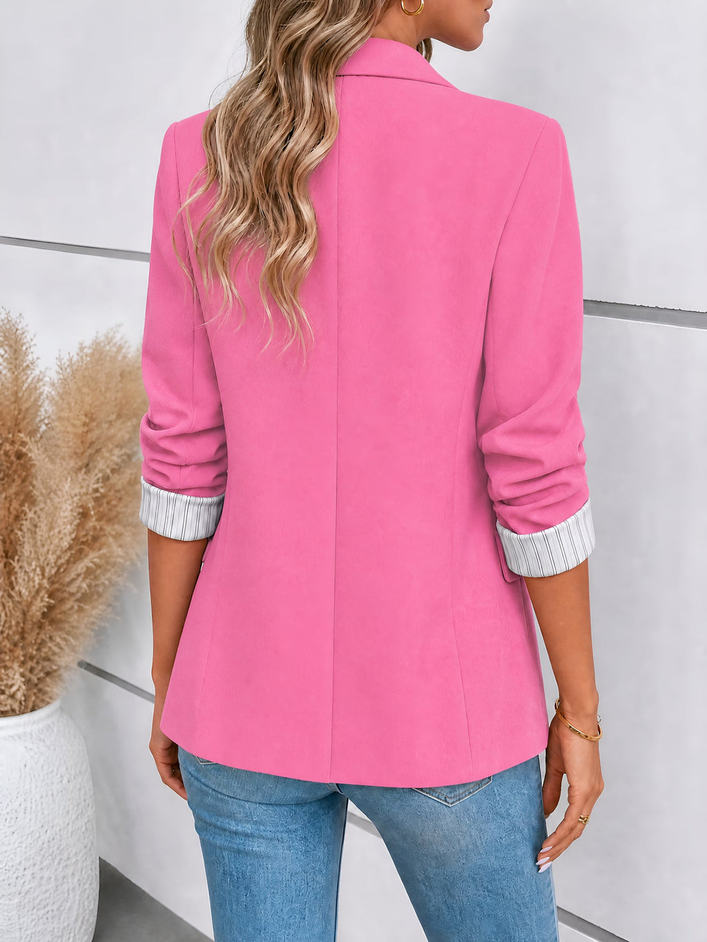 Womens Notched Lapel Blazer