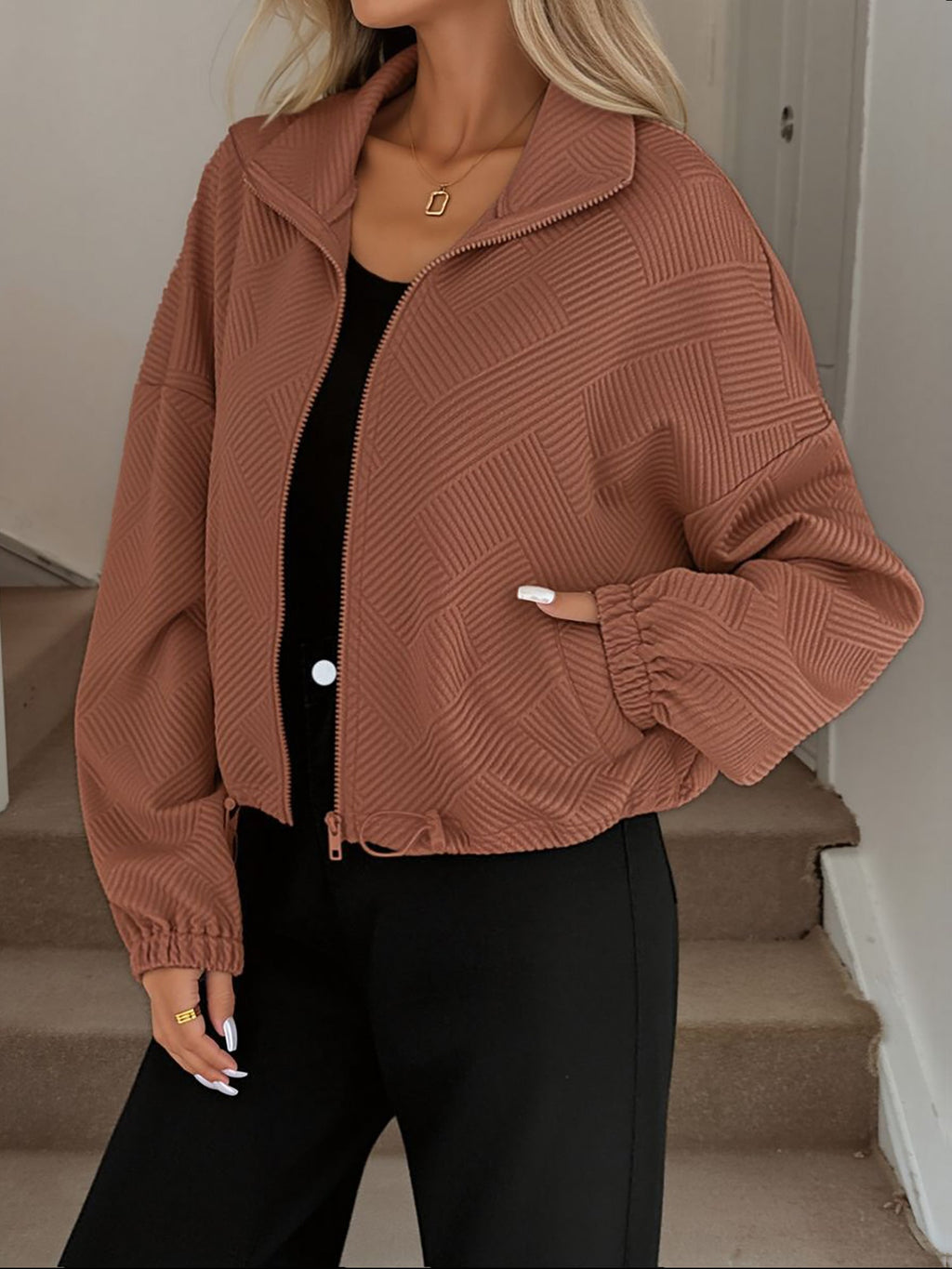 Womens Zip Up Baseball Jacket
