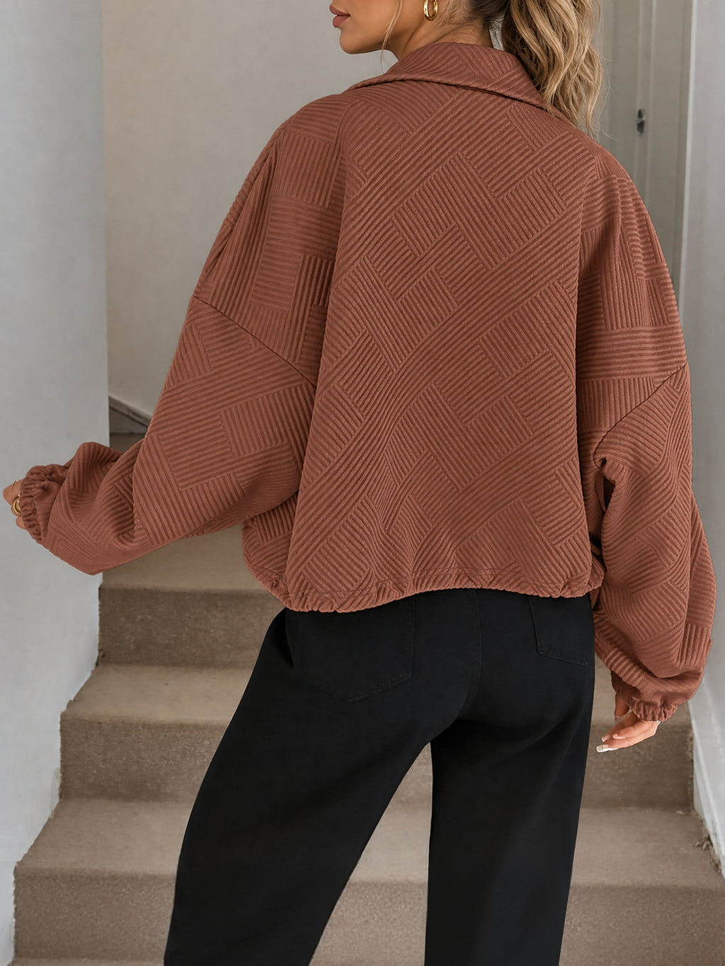Womens Zip Up Baseball Jacket